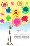 Abstract Colorful Tree with Sample Text